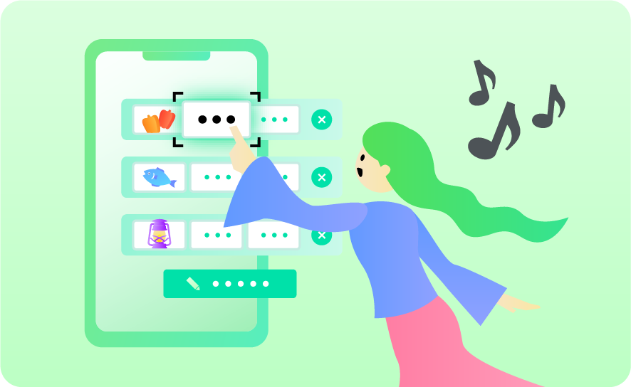 持ち物・担当者・数量の3つを選ぶだけの簡単操作画面